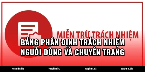 Bảng phân định trách nhiệm người dùng và chuyên trang